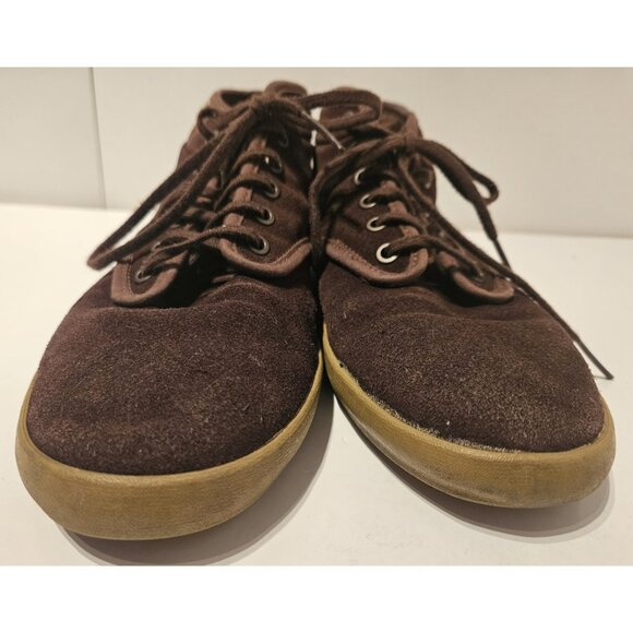 VANS OFF THE WALL Womens Brown Suede Leather Mid Top Boots 8M Lace Up Shoes - Picture 5 of 13